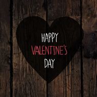 Heart symbol on wooden texture