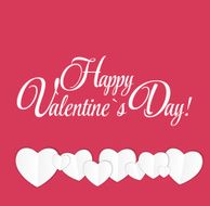 Happy Valentines Day card with heart Vector illustration N9