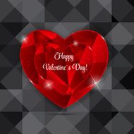 Happy Valentines Day card with heart Vector illustration N18