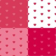 Happy Valentines Day Seamless Pattern Background with Heart Vec N2