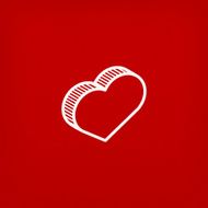 isometric vector icon with heart sign