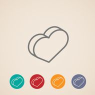 isometric vector icon with heart sign N2