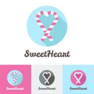 Vector modern flat candy shop or cafe logo