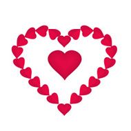 Hearts Red Valentines day vector