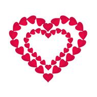 Red hearts Valentines day vector