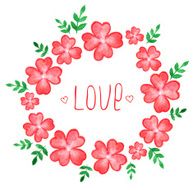 Watercolor floral frame N27