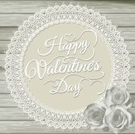 Valentines card on beige background EPS 10