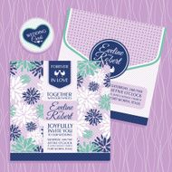 Floral wedding card N10