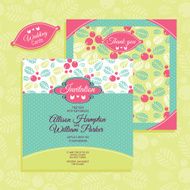 Floral wedding card N11