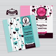 Retro wedding card N5