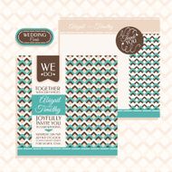 Retro wedding card N6