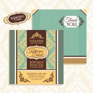 Floral wedding card N14