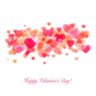 Shiny pink hearts Valentine design N2