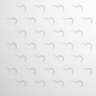 Abstract background with paper hearts