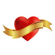 Red heart for Valentine day