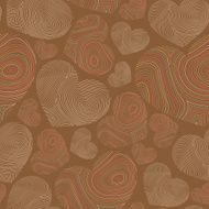 abstract seamless pattern with hand-drawn hearts