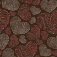 abstract seamless pattern with hand-drawn hearts N3