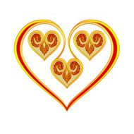 Valentine hearts vintage vector