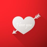I love you Abstract holiday background with a paper heart
