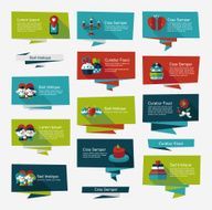 Valentineâs Day banner flat design background set eps10 N45