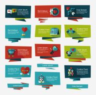 Valentineâs Day banner flat design background set eps10 N47