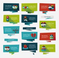 Valentineâs Day banner flat design background set eps10 N49