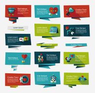 Valentineâs Day banner flat design background set eps10 N51