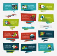 Valentineâs Day banner flat design background set eps10 N54