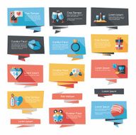 Valentineâs Day banner flat design background set eps10 N60