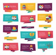Valentine&acirc;ÂÂs Day banner flat design background set eps10 N69