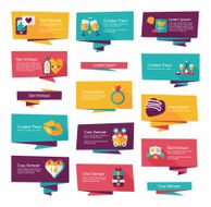 Valentine&acirc;ÂÂs Day banner flat design background set eps10 N76