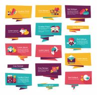 Valentine&acirc;ÂÂs Day banner flat design background set eps10 N78