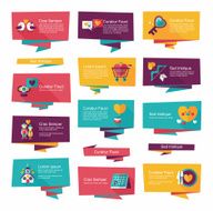Valentine&acirc;ÂÂs Day banner flat design background set eps10 N79