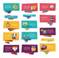 Valentine&acirc;ÂÂs Day banner flat design background set eps10 N80