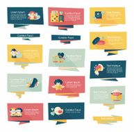 Valentine&acirc;ÂÂs Day banner flat design background set eps10 N82