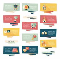 Valentine&acirc;ÂÂs Day banner flat design background set eps10 N83