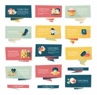 Valentine&acirc;ÂÂs Day banner flat design background set eps10 N86