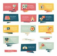 Valentine&acirc;ÂÂs Day banner flat design background set eps10 N87