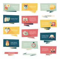 Valentine&acirc;ÂÂs Day banner flat design background set eps10 N88