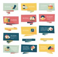 Valentine&acirc;ÂÂs Day banner flat design background set eps10 N90