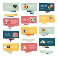 Valentine&acirc;ÂÂs Day banner flat design background set eps10 N91