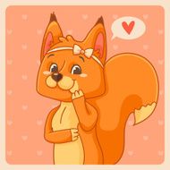 Cute squirrel with bow