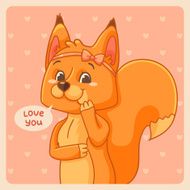 Cute squirrel with bow N2