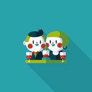 Valentine's day couple flat icon with long shadow eps10 N77