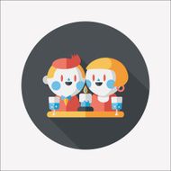Valentine's day couple flat icon with long shadow eps10 N82