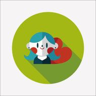 valentine&#039;s day girl flat icon with long shadow eps10 N27