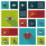 Valentine&lsquo;s Day ui flat design background set eps10