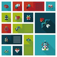 Valentine&lsquo;s Day ui flat design background set eps10 N6