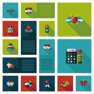 Valentine&lsquo;s Day ui flat design background set eps10 N7