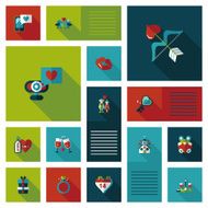 Valentine&lsquo;s Day ui flat design background set eps10 N9